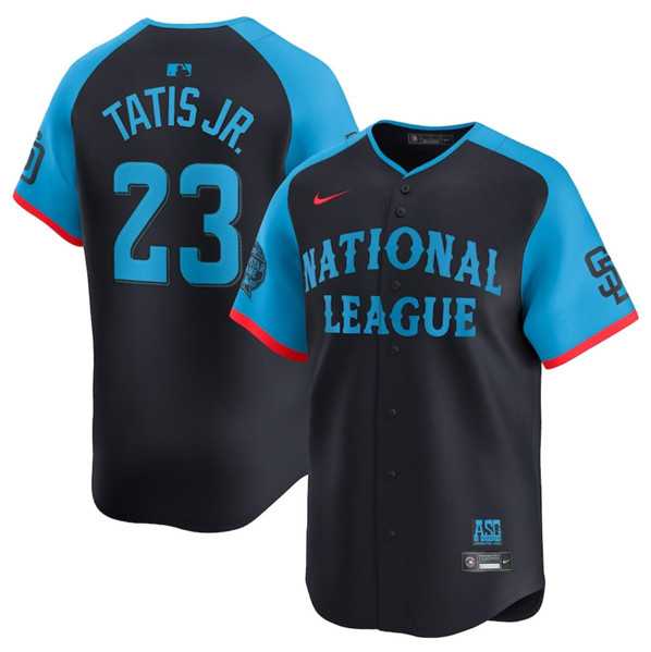 Mens National League #23 Fernando Tatis Jr. Navy 2024 All-Star Limited Stitched Baseball Jersey